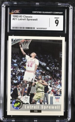 CGC MINT 9 - 1992 Draft Picks - Latrell Sprewell - Early RC