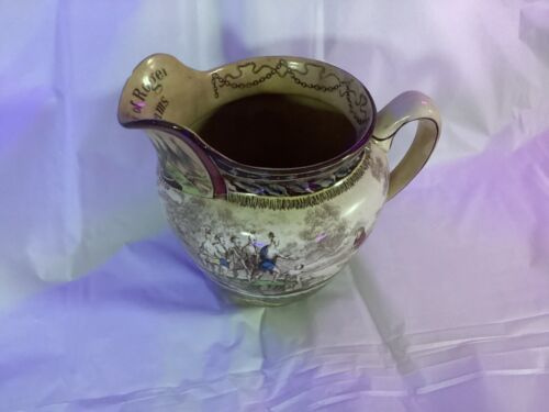 Antique Buffalo Pottery - Small Pitcher - 1906 - Landing Of Roger Williams