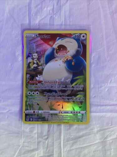 MINT Snorlax Unfazed Fat Hp150 Ultra Rare Lost Origin💥Fan Art💥NM NEVER PLAYED